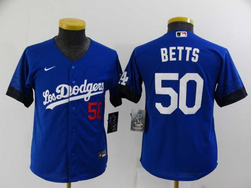 Youth Dodgers 50 Mookie Betts Royal 2021 City Connect Cool Base Jersey,We sell and wholesale Youth Dodgers 50 Mookie Betts Royal 2021 City Connect Cool Base Jersey on line form chian!